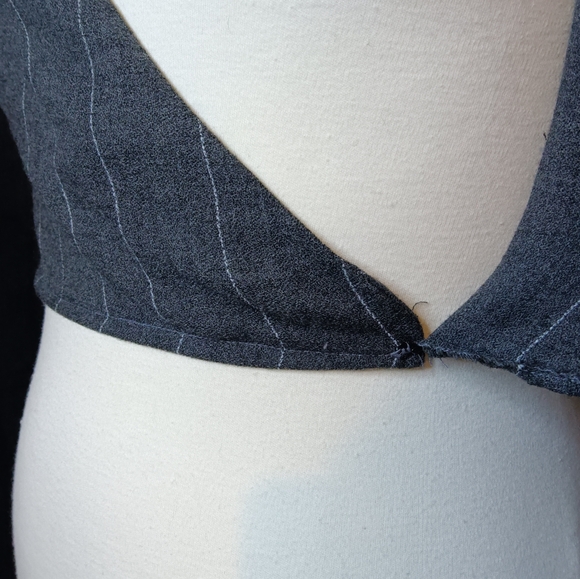 Pinstripe Handmade Wrap Top - Picture 9 of 9